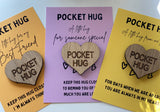 POCKET HUG - Heart shaped - Thinking of you - Best Friend Gift - Oak 4cm - Letterbox Gift - Butterfly Crafts