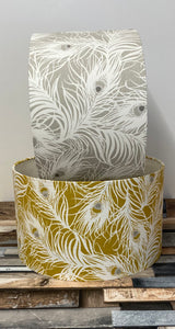 Drum lampshade, Feathers - Butterfly Crafts
