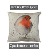 Load image into Gallery viewer, Robin Cushion - Cushion Cover or With Pad - Butterfly Crafts