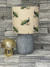Load image into Gallery viewer, Drum Lampshade - Country Peacock - Butterfly Crafts