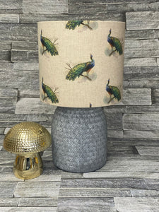Drum Lampshade - Country Peacock - Butterfly Crafts