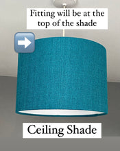 Load image into Gallery viewer, Drum lampshade - Heathland, Country Linen, Indigo, Mulberry, Green - Butterfly Crafts