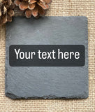 Personalised Slate Coaster - Custom Text - Butterfly Crafts