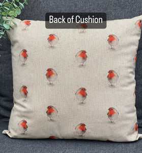 Robin Cushion - Cushion Cover or With Pad - Butterfly Crafts