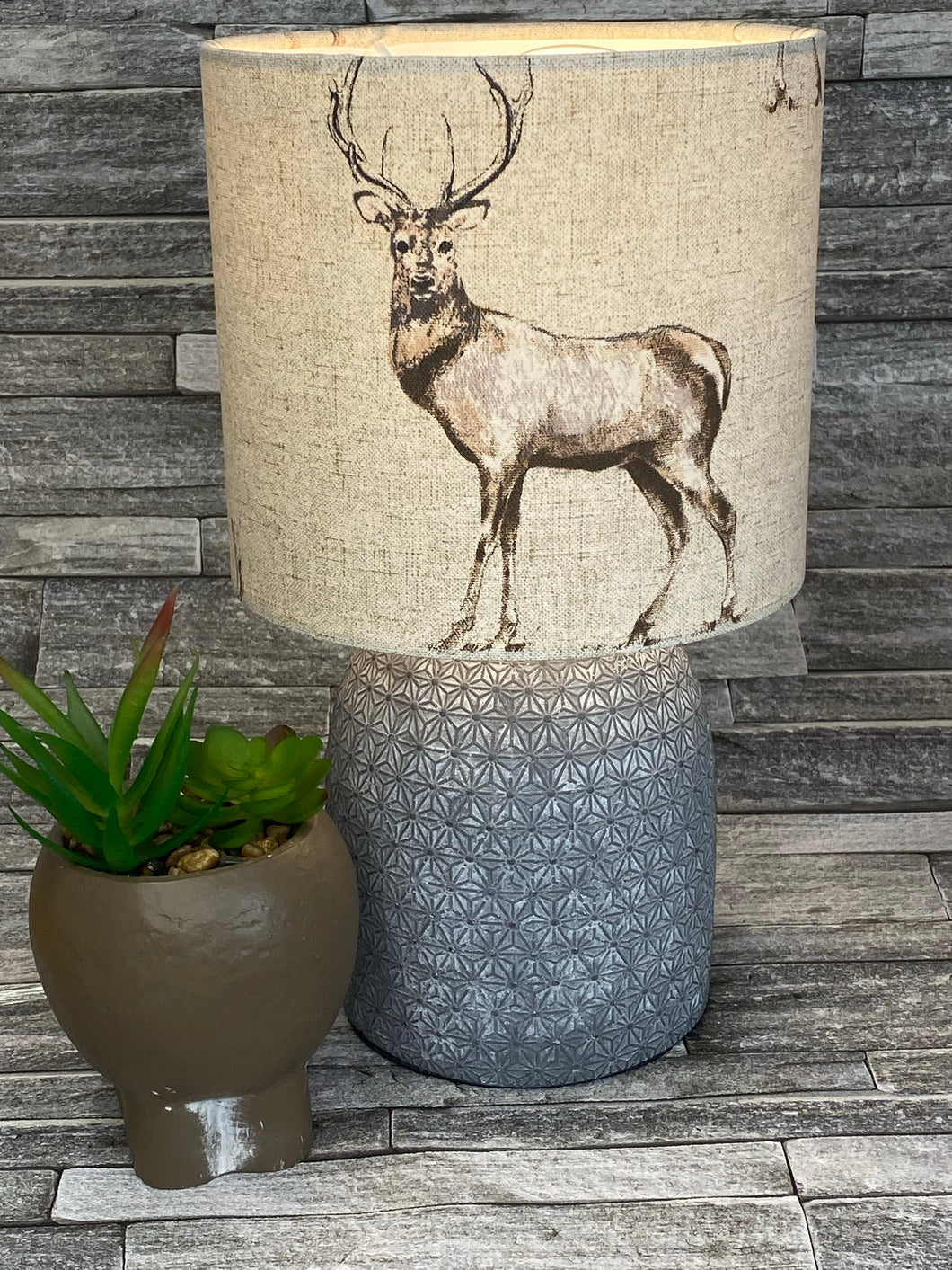 Drum Lampshade, Standing Stag - Butterfly Crafts
