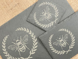 BEE SLATE PLATTER, Table Mats and Coasters, Tableware for Party Food, Cheese and Wine, Charcuterie Board - Butterfly Crafts