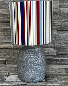Drum Lampshade - Blue Stripes or Stars - Butterfly Crafts