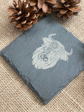 SLATE PLATTER, Table Mats and Coasters, Highland Cow - Butterfly Crafts